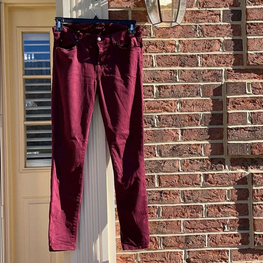 Seven for all mankind maroon jeans $189